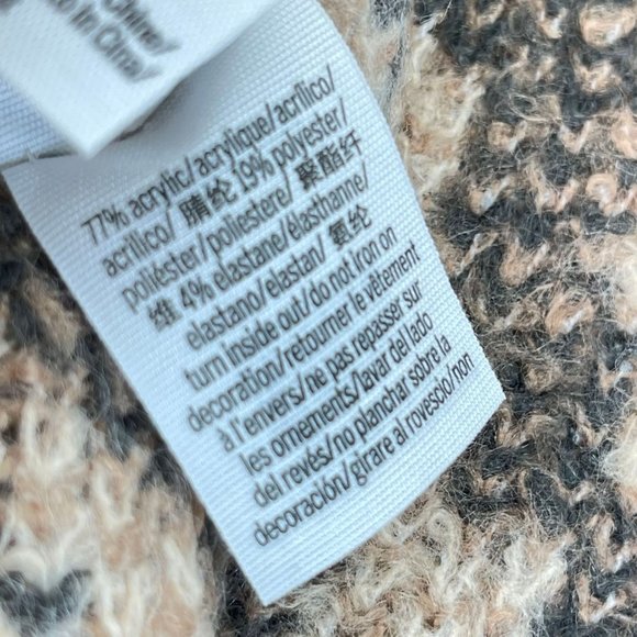 NWT PINK Victorias Secret Womens S V-Neck Crop Animal Print Long Sleeve Sweater - Picture 12 of 12